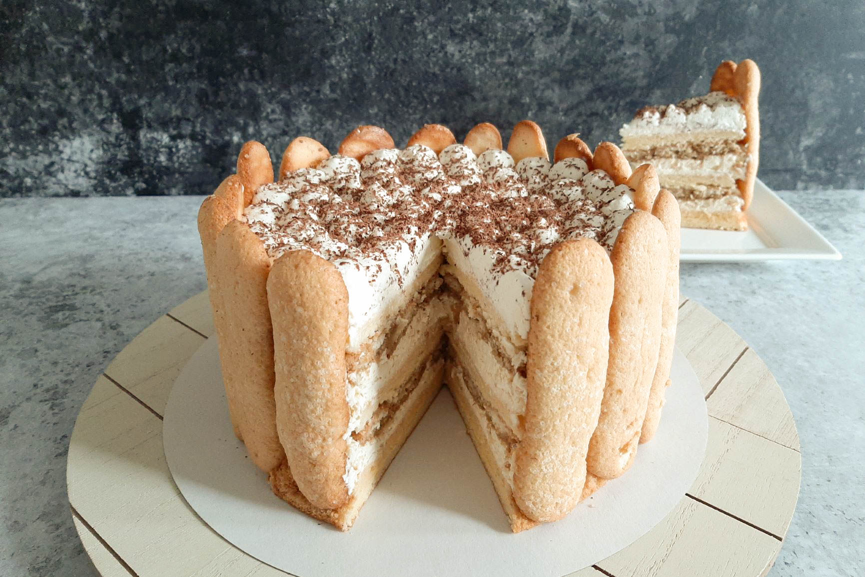 Tiramisutaart met biscuit