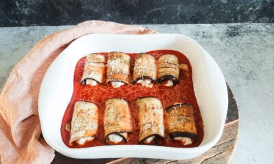 Auberginerolletjes met ricotta