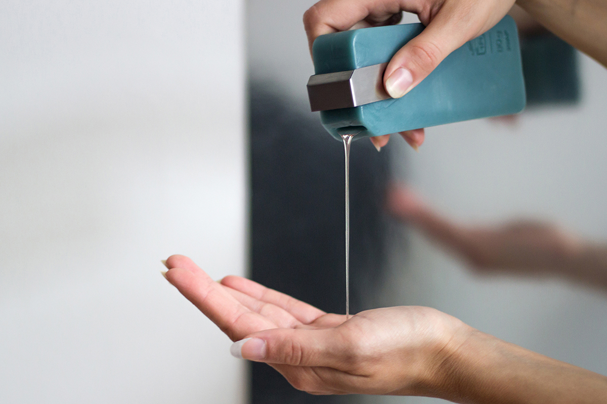 shampoo fles van zeep