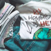 T-shirt print: My hometown is here (earth)