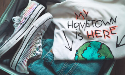 T-shirt print: My hometown is here (earth)