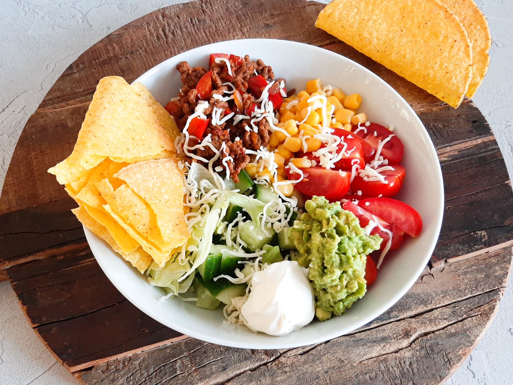 Taco bowl met gehakt