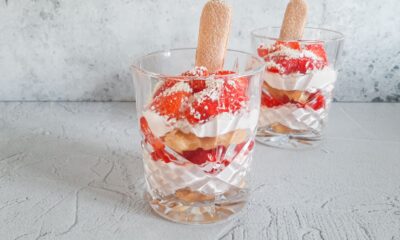 Tiramisu met aardbeien