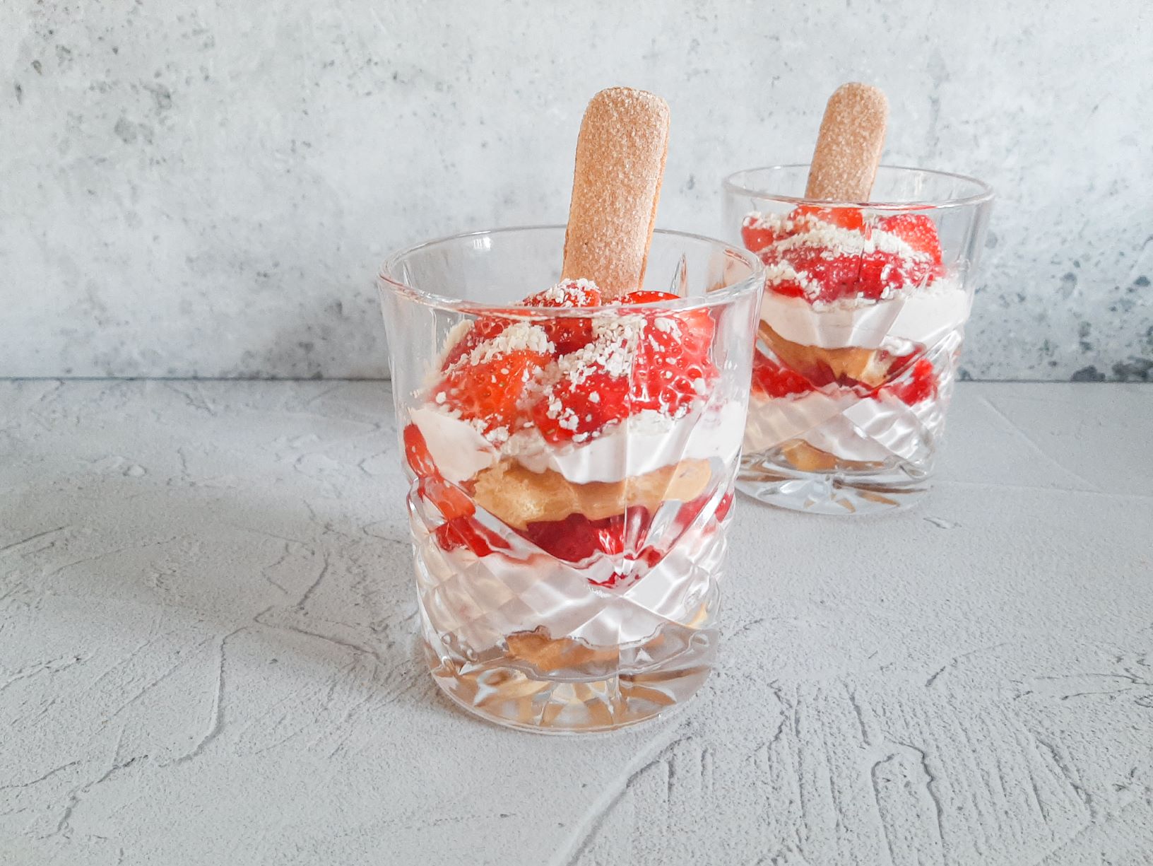Tiramisu met aardbeien